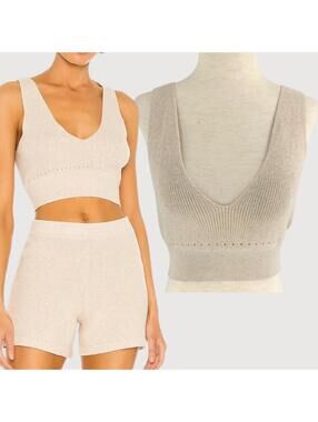 Weekend Stories Simone Knit Crop Top XS